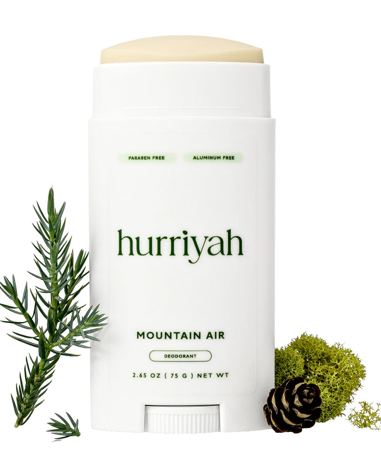 Hurriyah Mountain Air aluminum-free deodorant stick with juniper and moss